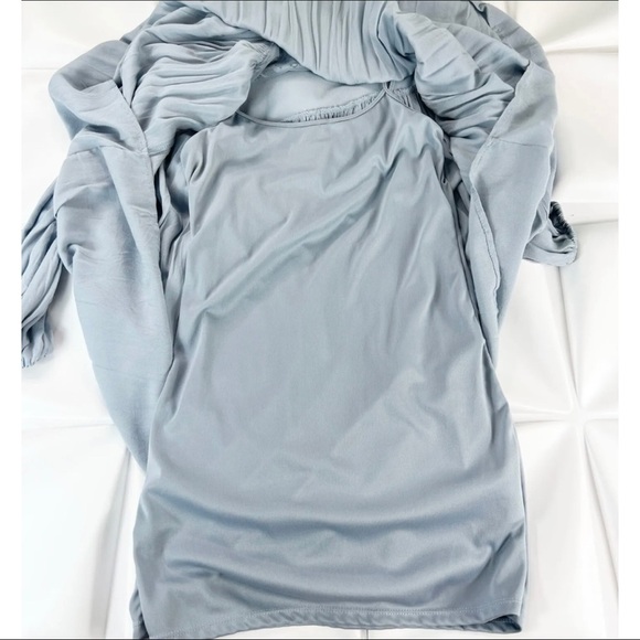 Altar'd State Sz S Blue Scalloped Lace Fit and Flare Mini Swing Dress Lined - Picture 8 of 11